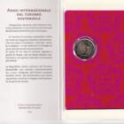 Moneta San Marino Anno 2017 2 Euro commemorativi Anno internazionale del turismo sostenibile in blister