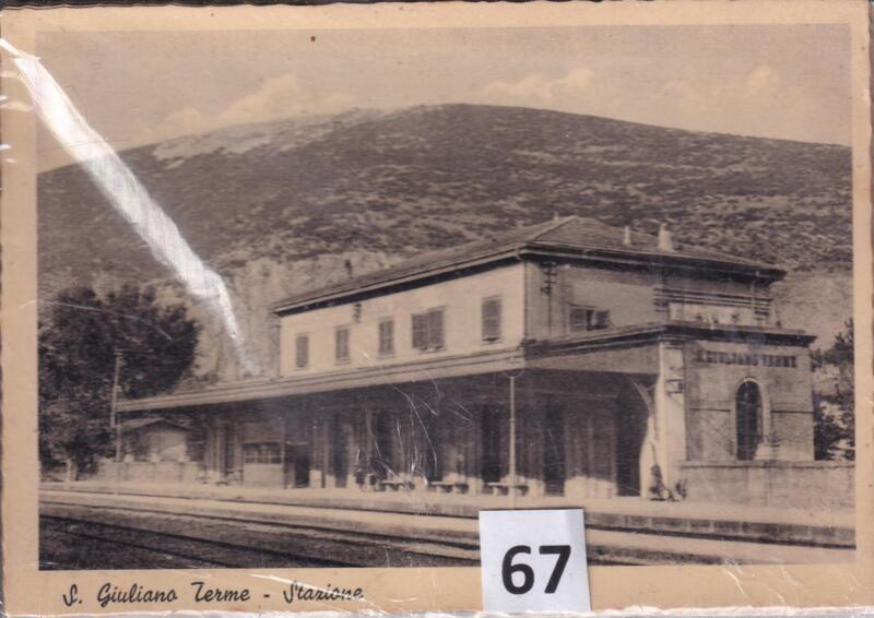 Cartolina San Giuliano Terme - Pisa Anni 50 Stazione