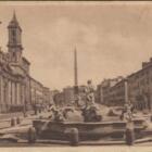 Cartolina Roma Piazza Navona Annullo filatelico speciale VIII CONVEGNO FILATELICO ROMA 19.2.1953