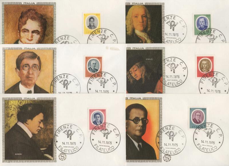 Lotto Buste Primo Giorno Italia Anni 1975-1976 Private Annullo Firenze